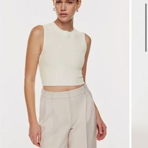 Babaton ribbed sleeveless shell